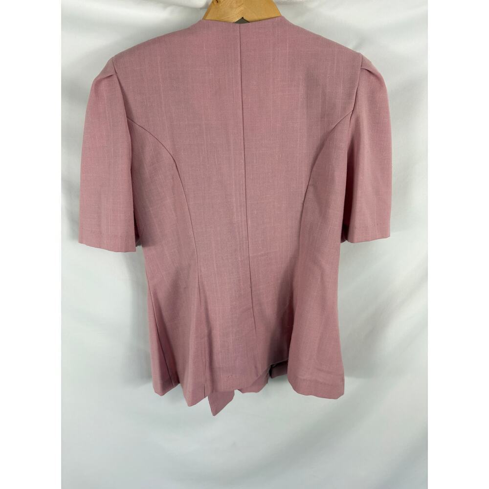 Evanna Vintage Pink Short Sleeve Blazer Jacket Size 8P - Picture 4 of 4